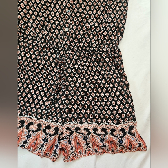 Up By Ultra Junior Pink Blue & Pink Floral Tank Top And Short Romper Size Large - Picture 2 of 12